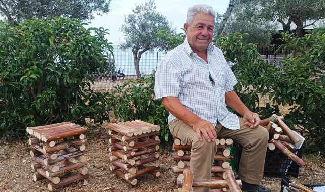 Ruvo, Francesco e l'arte di costruire gli "squanne": gli sgabelli degli antichi pastori